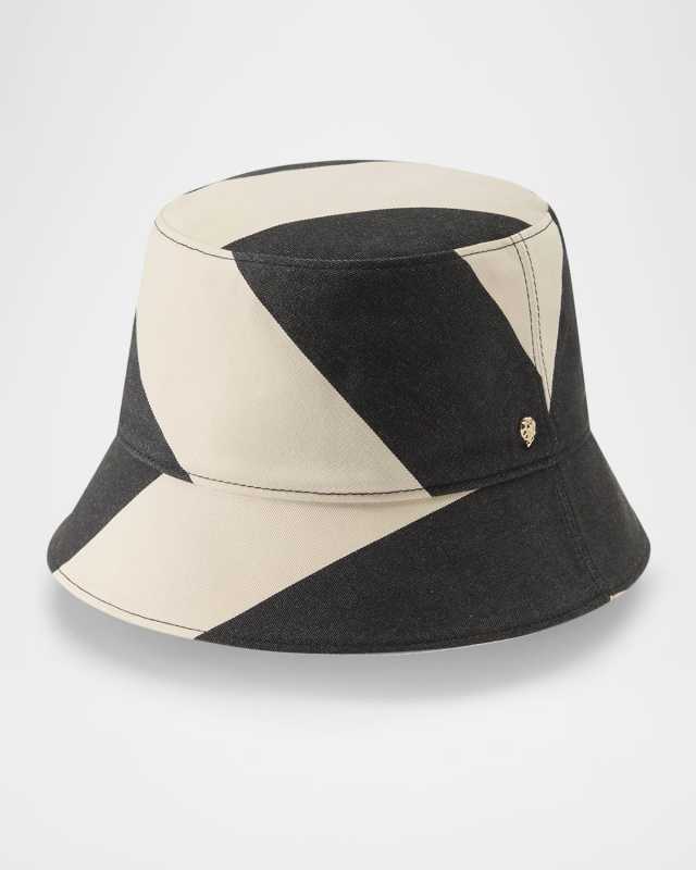 Arlo Striped Cotton Twill Bucket Hat